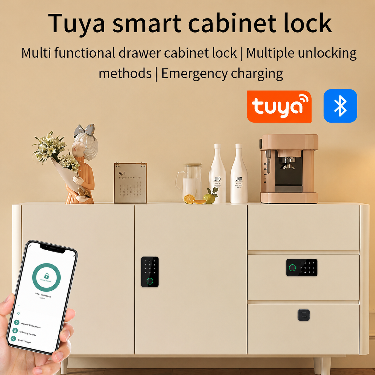 mart Fingerprint Cabinet Lock for Drawers, Cabinets & Furniture
