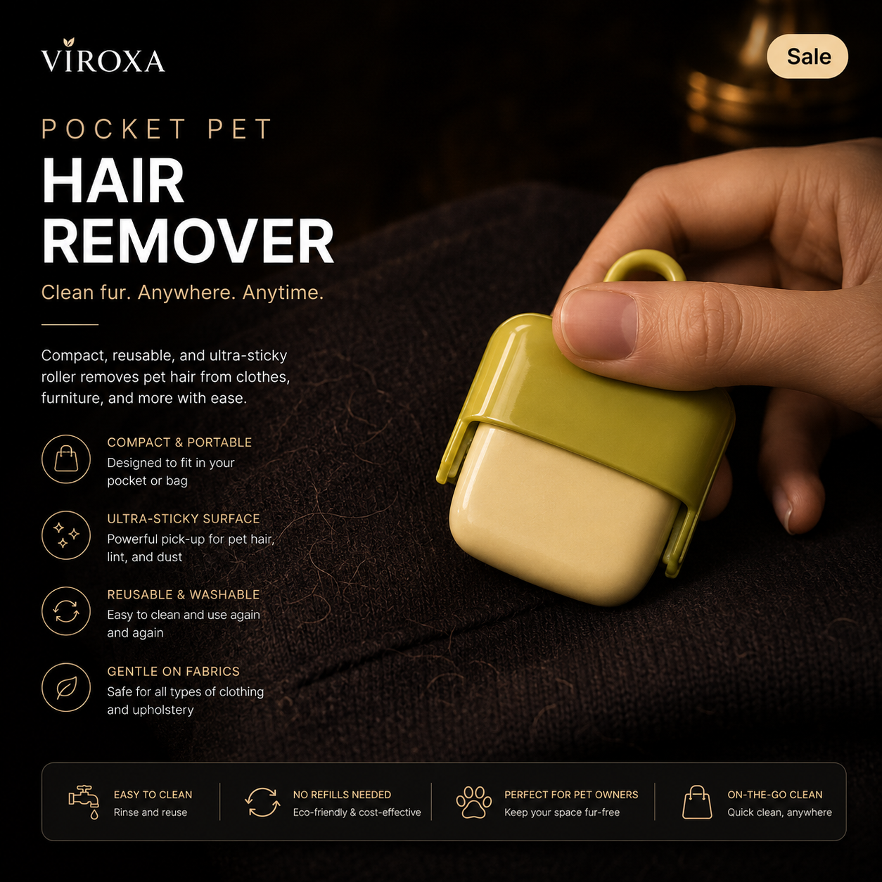 VIROXA™ Pocket Lint Remover
