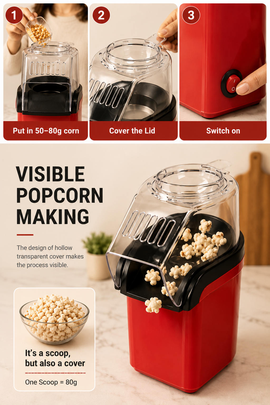 Viroxa PopAir Popcorn Maker