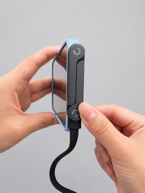 240W USB-C Fast Charging Cable with Foldable Phone Stand